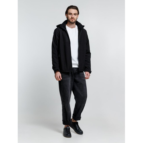 Куртка софтшелл мужская Zagreb, черная Куртка софтшелл мужская Zagreb, черная