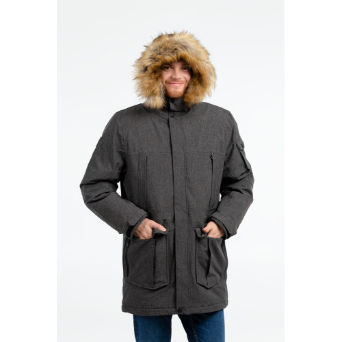 Парка мужская Explorer, серый меланж Парка мужская Explorer, серый меланж