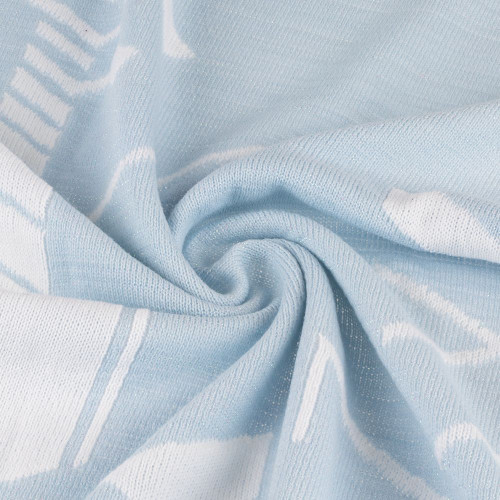 Плед Winterflake, бело-голубой с люрексом Плед Winterflake, бело-голубой с люрексом