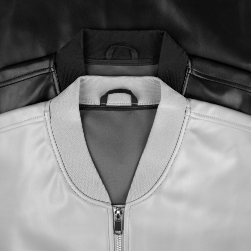 Бомбер из искусственной кожи Univer, черный Бомбер из искусственной кожи Univer, черный