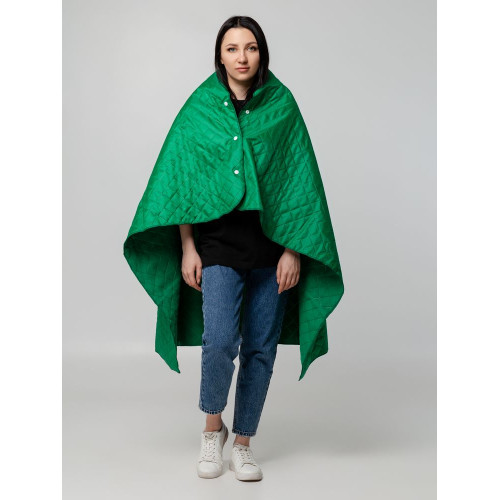 Плед-пончо для пикника SnapCoat, зеленый Плед-пончо для пикника SnapCoat, зеленый