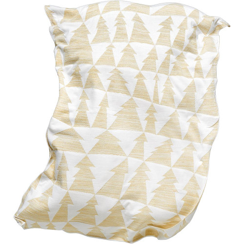 Плед «Танцующий лес», белый с золотистым Плед «Танцующий лес», белый с золотистым