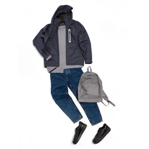 Куртка унисекс Shtorm, темно-серая (графит) Куртка унисекс Shtorm, темно-серая (графит)