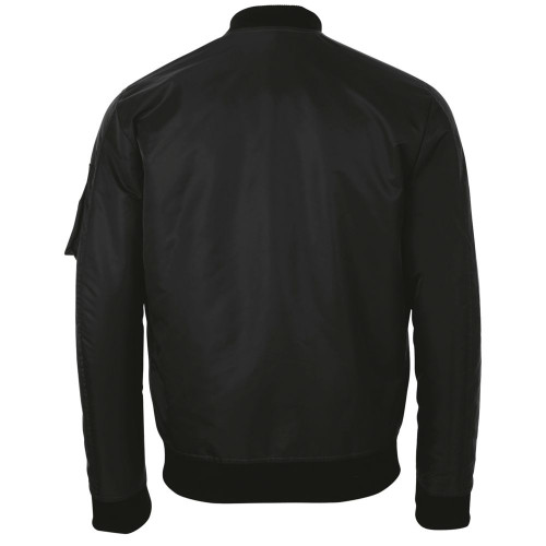 Куртка бомбер унисекс Rebel, черная Куртка бомбер унисекс Rebel, черная