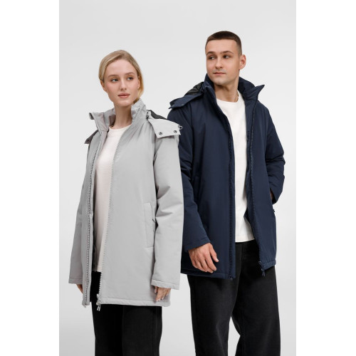 Куртка-парка унисекс Sfera, темно-синяя Куртка-парка унисекс Sfera, темно-синяя