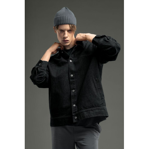 Куртка джинсовая O1, черная Куртка джинсовая O1, черная