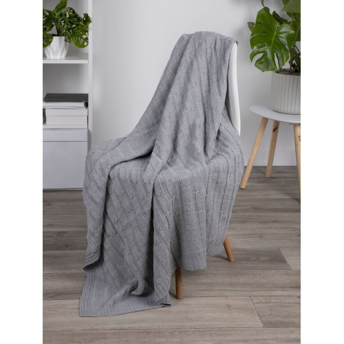 Плед Trenza, светло-серый Плед Trenza, светло-серый