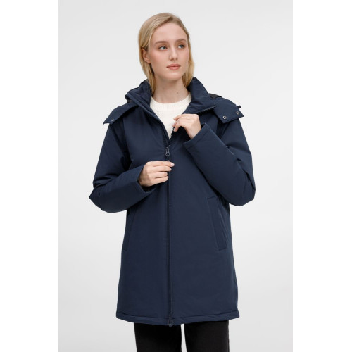 Куртка-парка унисекс Sfera, темно-синяя Куртка-парка унисекс Sfera, темно-синяя