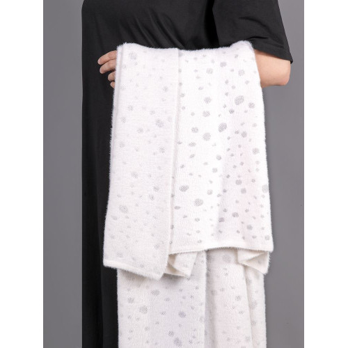 Плед Snowspot Fluffy, белый с люрексом Плед Snowspot Fluffy, белый с люрексом