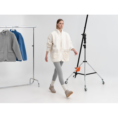 Куртка унисекс Oblako, молочно-белая Куртка унисекс Oblako, молочно-белая