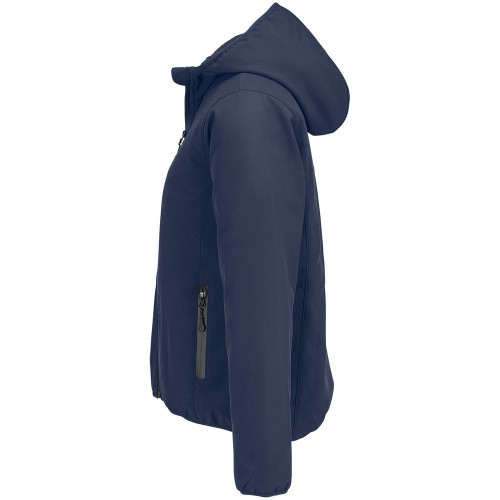 Куртка софтшелл с капюшоном женская Falcon Women, синяя Куртка софтшелл с капюшоном женская Falcon Women, синяя