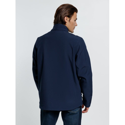 Куртка софтшелл мужская Race Men, темно-синяя Куртка софтшелл мужская Race Men, темно-синяя