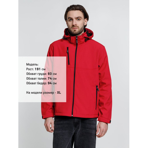 Куртка софтшелл мужская Zagreb, красная Куртка софтшелл мужская Zagreb, красная