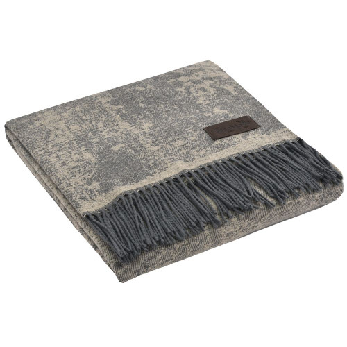 Плед Magnolia, серый с бежевым Плед Magnolia, серый с бежевым