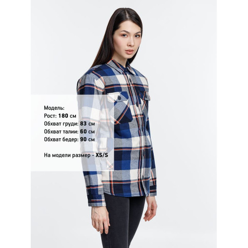 Куртка-рубашка оверсайз унисекс Noah, синяя Куртка-рубашка оверсайз унисекс Noah, синяя