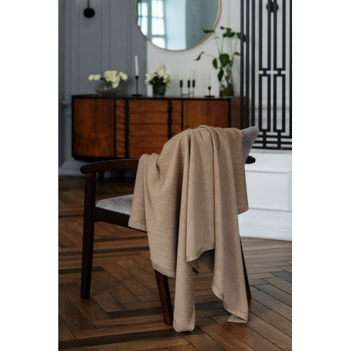 Плед Ornato, бежевый (миндальный меланж) Плед Ornato, бежевый (миндальный меланж)