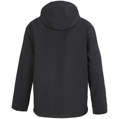 Куртка софтшелл с капюшоном мужская Race Men, черная Куртка софтшелл с капюшоном мужская Race Men, черная