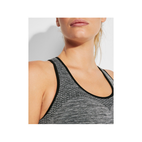 Спортивный топ Sakhir, меланжевый черный Спортивный топ Sakhir, меланжевый черный