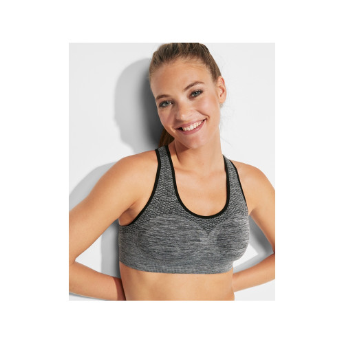 Спортивный топ Sakhir, меланжевый черный Спортивный топ Sakhir, меланжевый черный