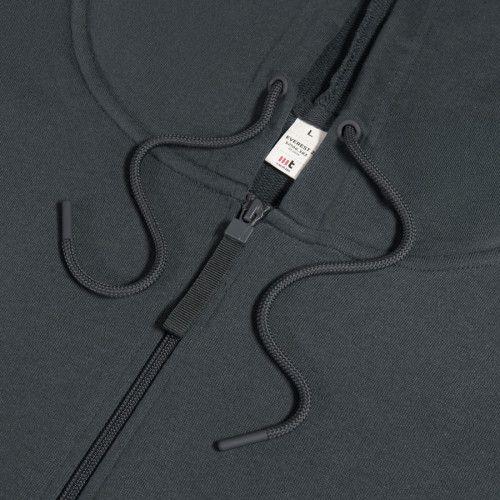 Толстовка мужская на молнии с капюшоном EVEREST 2, т-сер, 2XL, 50 % хлопок, 50% полиэстер, 260 г/м2