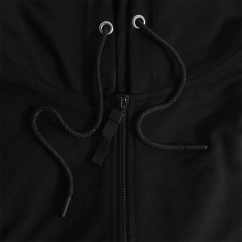 Толстовка мужская на молнии с капюшоном EVEREST, черный, L, 50 % хлопок, 50% полиэстер, 260 г/м2