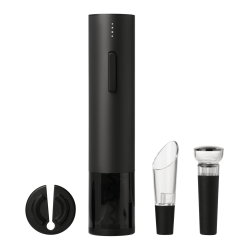 Набор для вина с электрическим штопором Sacramento, черный